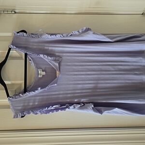 TRUE CRAFT WOMEN'S JUNIOR PLUS SLEEVELESS LILAC SUMMER RIBBED TOP SIZE 4X